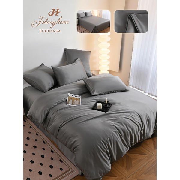 Set Lenjerie de pat 6 piese, Uni, 2 Persoane, Satin/Matase, Cearceaf de pat 230x240cm, LMM6 Set Lenjerie de pat 6 piese, Uni, 2 Persoane, Satin/Matase, Cearceaf de pat 230x240cm, LMM6