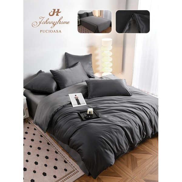 Set Lenjerie de pat 6 piese, Uni, 2 Persoane, Satin/Matase, Cearceaf de pat 230x240cm, LMM11 Set Lenjerie de pat 6 piese, Uni, 2 Persoane, Satin/Matase, Cearceaf de pat 230x240cm, LMM11