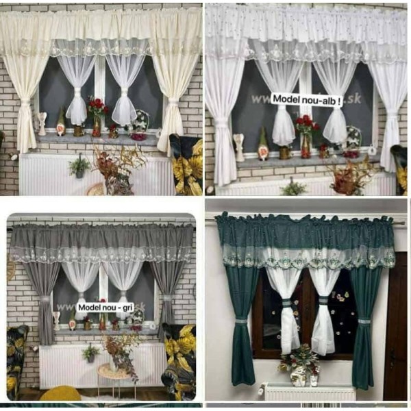 Set unic de perdele Plus draperii decorative pentru sufragerie dormitor, 4 Metri Pe 160cm, PRDL6