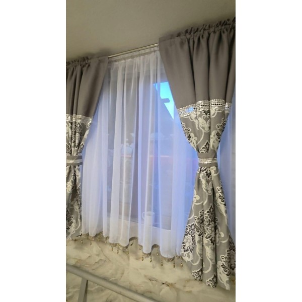 Set unic de perdele Plus draperii decorative pentru sufragerie dormitor, 4 Metri Pe 160cm, PRDL9 Set unic de perdele Plus draperii decorative pentru sufragerie dormitor, 4 Metri Pe 160cm, PRDL9