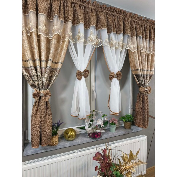 Set unic de perdele Plus draperii decorative pentru sufragerie dormitor, 4 Metri Pe 160cm, PRDL12 Set unic de perdele Plus draperii decorative pentru sufragerie dormitor, 4 Metri Pe 160cm, PRDL12