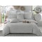 Set Lenjerie , Eleganta de Lux, Bumbac fin cu Broderie, 6 piese, Cearceaf de pat cu elastic 180x200 cm ,cutie cadou LCPE1