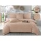 Set Lenjerie , Eleganta de Lux, Bumbac fin cu Broderie, 6 piese, Cearceaf de pat cu elastic 180x200 cm ,cutie cadou LCPE4