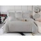 Set Lenjerie , Eleganta de Lux, Bumbac fin cu Broderie, 6 piese, Cearceaf de pat cu elastic 180x200 cm ,cutie cadou LCPE8
