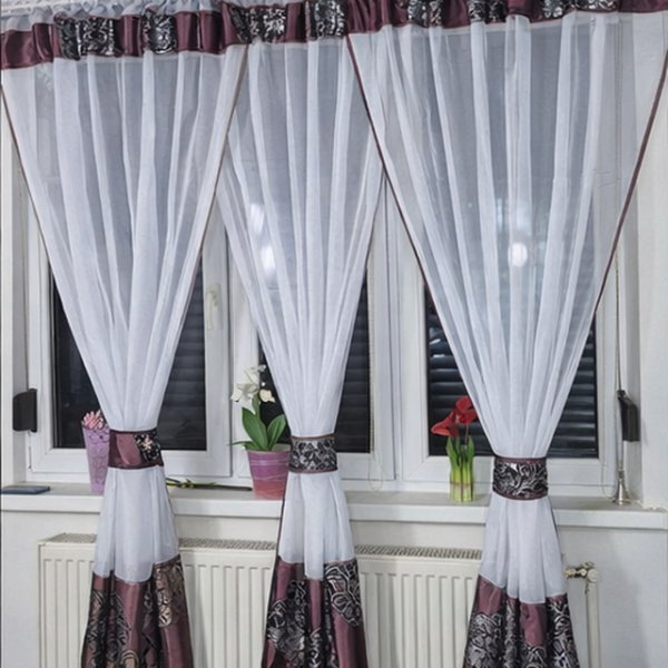 Set unic de perdele Plus draperii decorative pentru sufragerie dormitor, 4 Metri Pe 160cm, PRDL23 Set unic de perdele Plus draperii decorative pentru sufragerie dormitor, 4 Metri Pe 160cm, PRDL23