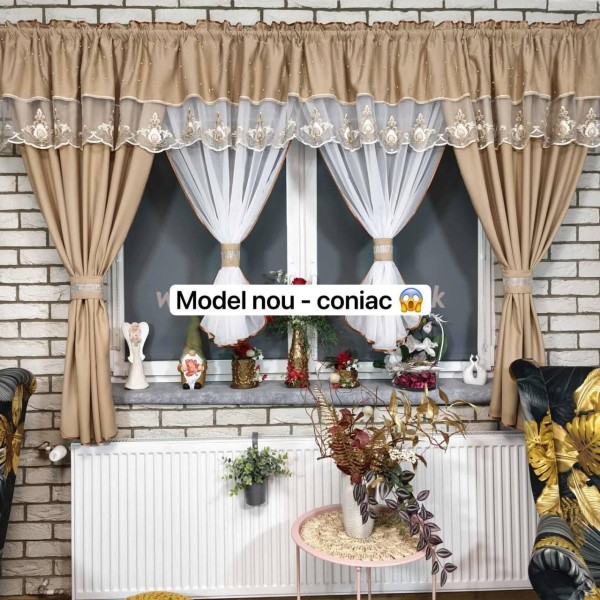 Set unic de perdele Plus draperii decorative pentru sufragerie dormitor, 4 Metri Pe 160cm, PRDL28 Set unic de perdele Plus draperii decorative pentru sufragerie dormitor, 4 Metri Pe 160cm, PRDL28