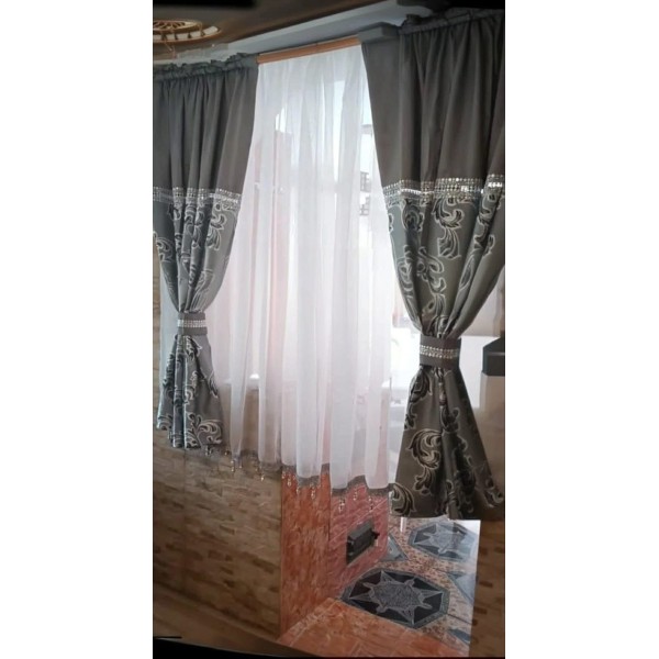 Set unic de perdele Plus draperii decorative pentru sufragerie dormitor, 4 Metri Pe 160cm, PRDL31 Set unic de perdele Plus draperii decorative pentru sufragerie dormitor, 4 Metri Pe 160cm, PRDL31