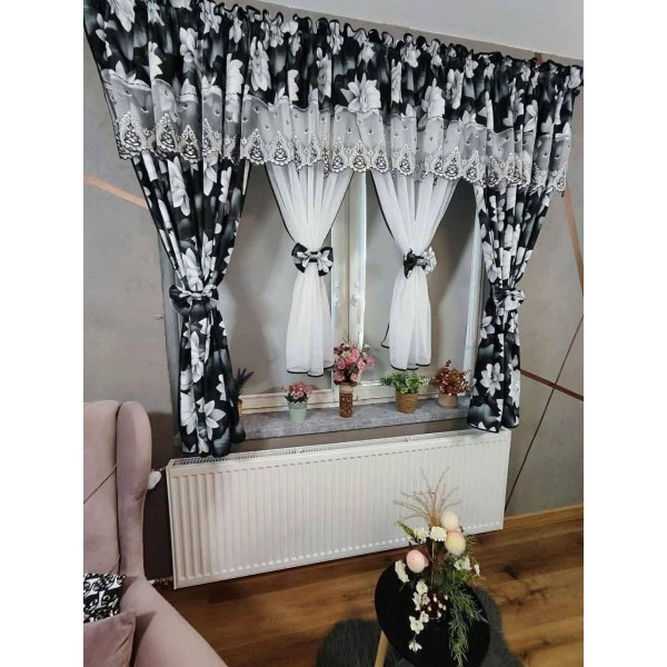Set unic de perdele Plus draperii decorative pentru sufragerie dormitor, 4 Metri Pe 160cm, PRDL37 Set unic de perdele Plus draperii decorative pentru sufragerie dormitor, 4 Metri Pe 160cm, PRDL37