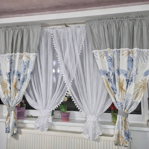 Set unic de perdele Plus draperii decorative pentru sufragerie dormitor, 4 Metri Pe 160cm, PRDL43