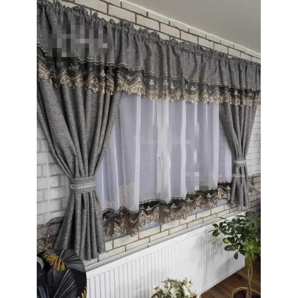 Set unic de perdele Plus draperii decorative pentru sufragerie dormitor, 4 Metri Pe 160cm, PRDL45