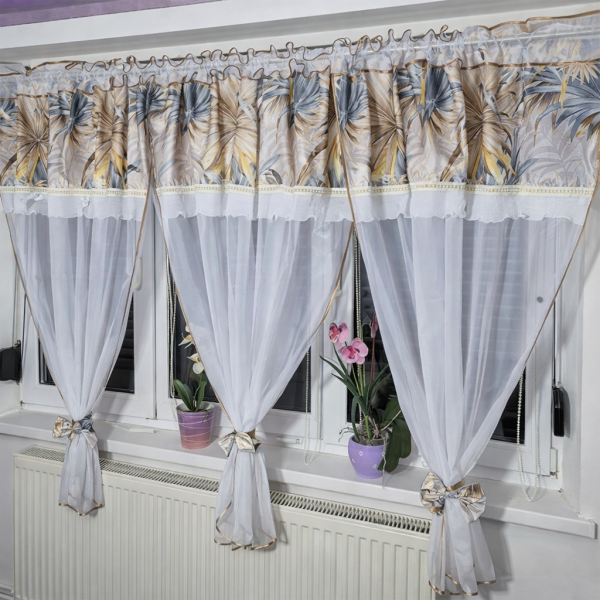 Set unic de perdele Plus draperii decorative pentru sufragerie dormitor, 4 Metri Pe 160cm, PRDL49
