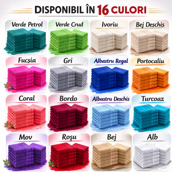 Set 10 Prosoape Baie, Bumbac 100%, 550g/m², Greek PGR1 Set 10 Prosoape Baie, Bumbac 100%, 550g/m², Greek PGR1