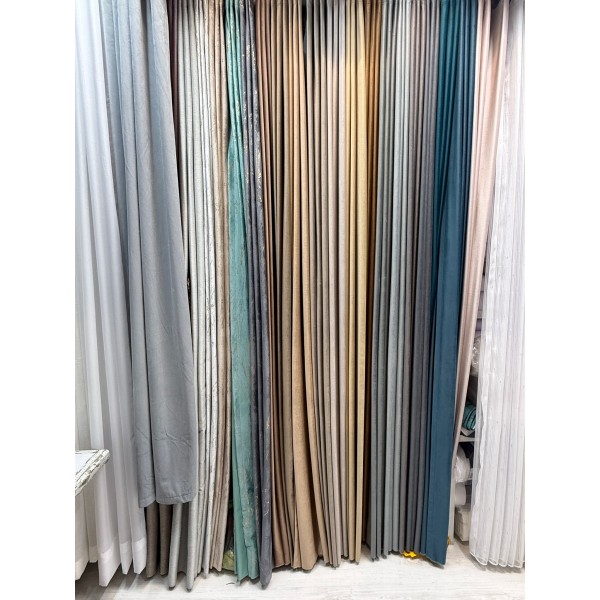 Set Perdea Voal + Draperie Catifea Blackout 400x160 cm PROVENINETA TURCIA, CALITATE GARANTATA!  SET21