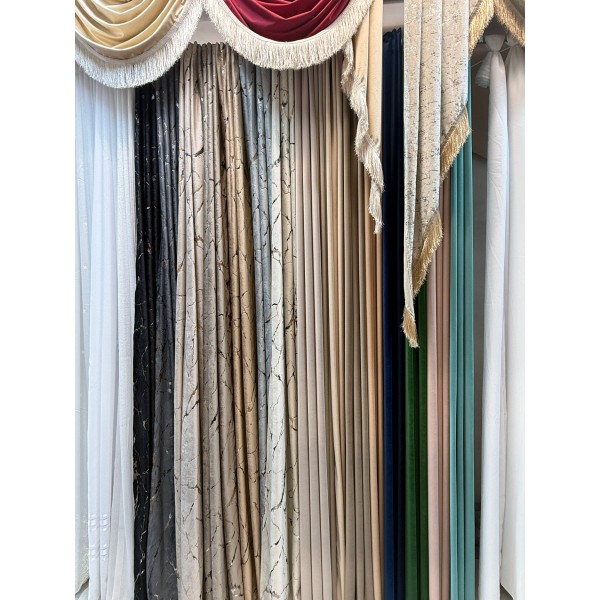 Set Perdea Voal + Draperie Catifea Blackout 400x160 cm PROVENINETA TURCIA, CALITATE GARANTATA!  SET21