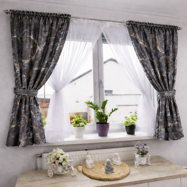 Set Perdea Voal + Draperie Catifea Blackout 400x160 cm PROVENINETA TURCIA, CALITATE GARANTATA! SET10 Set Perdea Voal + Draperie Catifea Blackout 400x160 cm PROVENINETA TURCIA, CALITATE GARANTATA! SET10
