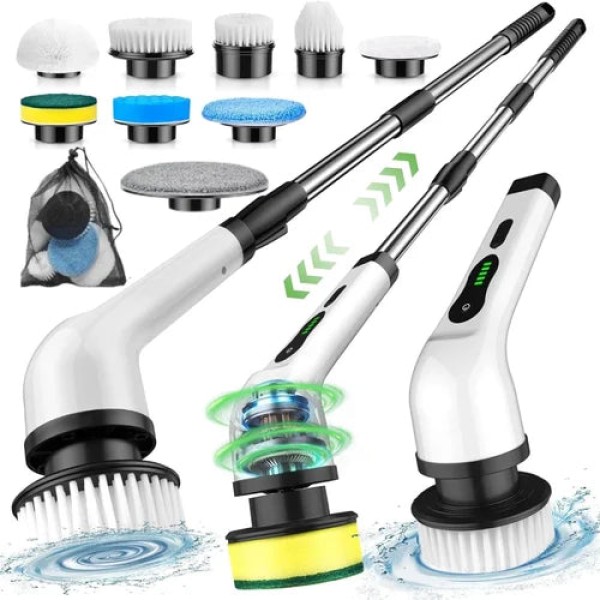 Perie electrica rotativa de curatate 9 in 1 – 9 capete multifunctionale, 2 viteze, maner telescopic PR91 Perie electrica rotativa de curatate 9 in 1 – 9 capete multifunctionale, 2 viteze, maner telescopic PR91
