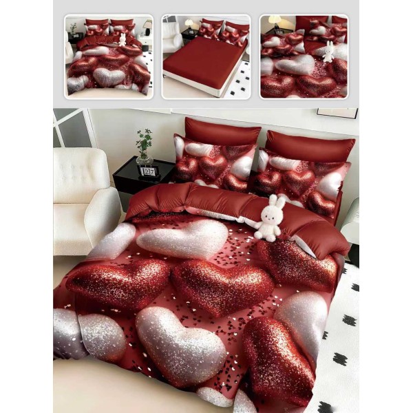 Lenjerie de pat 6 piese 5D cu elastic 180x200 – LF5DM5