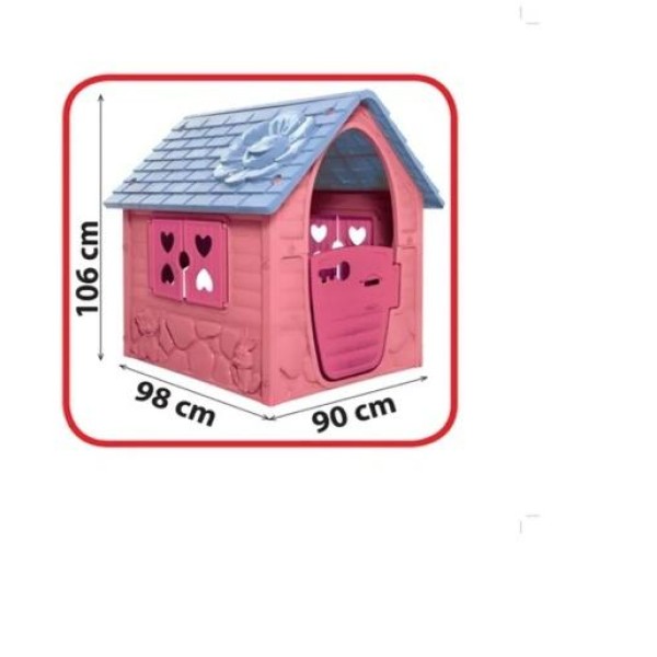 Casuta Mic copii plastic roz cu turcoaz 98 x 90 x 106 cm, LOJ-05 Casuta Mic copii plastic roz cu turcoaz 98 x 90 x 106 cm, LOJ-05