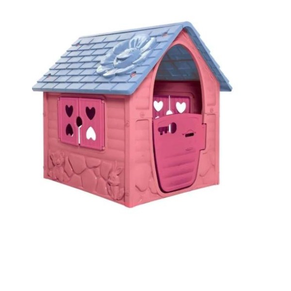 Casuta Mic copii plastic roz cu turcoaz 98 x 90 x 106 cm, LOJ-05 Casuta Mic copii plastic roz cu turcoaz 98 x 90 x 106 cm, LOJ-05