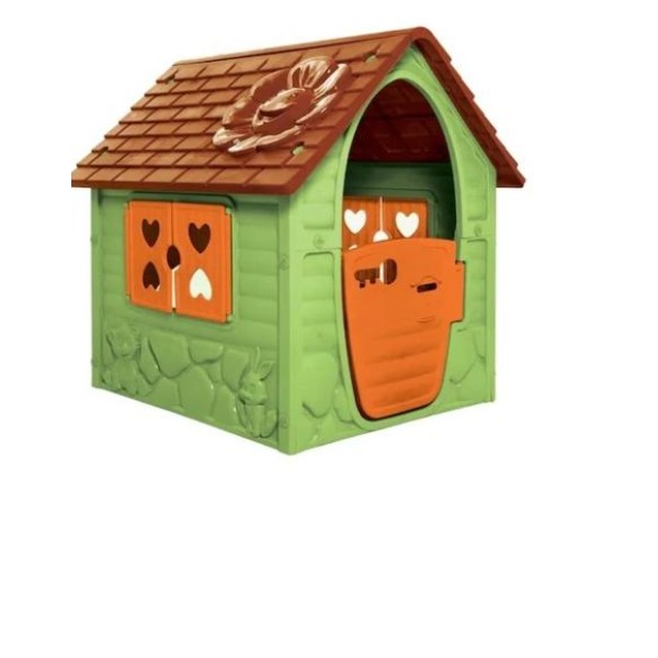 Casuta Mic copii plastic Verde cu acoperis rosu 98 x 90 x 106 cm, LOJ-04 Casuta Mic copii plastic Verde cu acoperis rosu 98 x 90 x 106 cm, LOJ-04