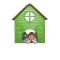 Casuta Mic copii plastic Verde cu acoperis rosu 98 x 90 x 106 cm, LOJ-04