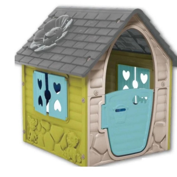 DOHANY Prima mea casuta de joaca de exterior pentru copii bej,plastic, 106x98x90cm, LOJ-10 DOHANY Prima mea casuta de joaca de exterior pentru copii bej,plastic, 106x98x90cm, LOJ-10