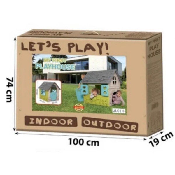 DOHANY Prima mea casuta de joaca de exterior pentru copii bej,plastic, 106x98x90cm, LOJ-10