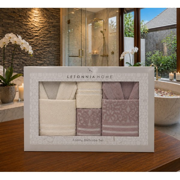 Set halate baie 6 piese – Eleganță și confort premium pentru întreaga familie SH2