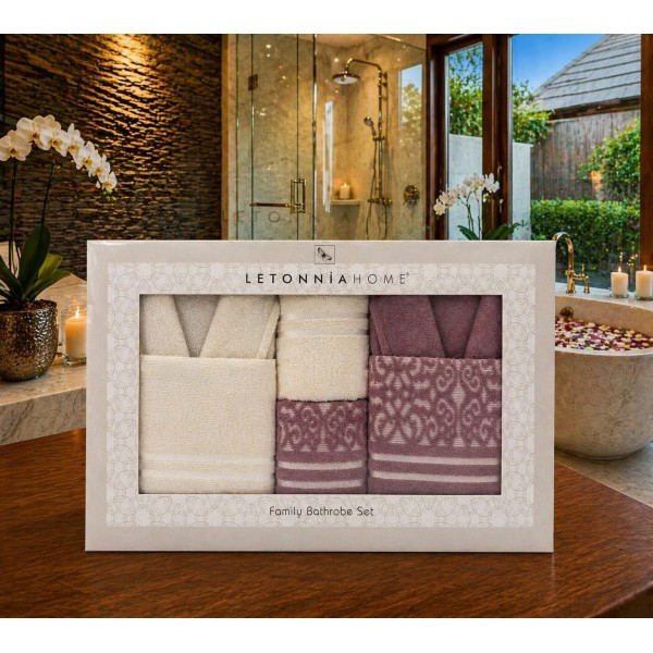Set halate baie 6 piese – Eleganță și confort premium pentru întreaga familie SH14 Set halate baie 6 piese – Eleganță și confort premium pentru întreaga familie SH14
