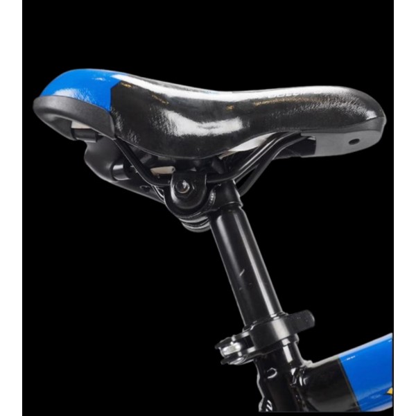Bicicleta copii 10-14 ani cu roti ajutatoare si bidon pentru apa in suport JHT, 20 inch, albastru