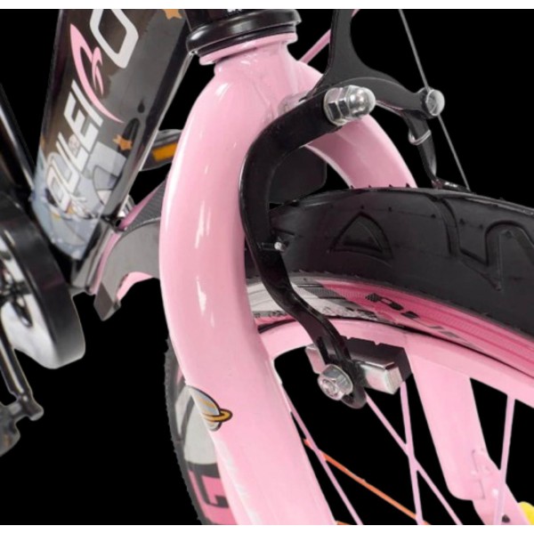 Bicicleta copii 10-14 ani cu roti ajutatoare si bidon pentru apa in suport JHT, 20 inch, Roz Bicicleta copii 10-14 ani cu roti ajutatoare si bidon pentru apa in suport JHT, 20 inch, Roz