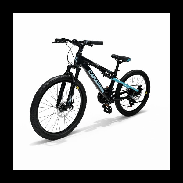 Bicicletă Caraiman, roți 26 inch, cu dublă suspensie, frâne pe disc, 26 GTR-601 Albastru Cameleon Bicicletă Caraiman, roți 26 inch, cu dublă suspensie, frâne pe disc, 26 GTR-601 Albastru Cameleon