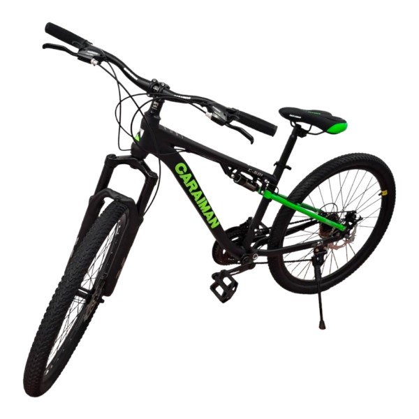 Bicicletă Caraiman, roți 26 inch, cu dublă suspensie, frâne pe disc, 26 GTR-601 Verde Bicicletă Caraiman, roți 26 inch, cu dublă suspensie, frâne pe disc, 26 GTR-601 Verde