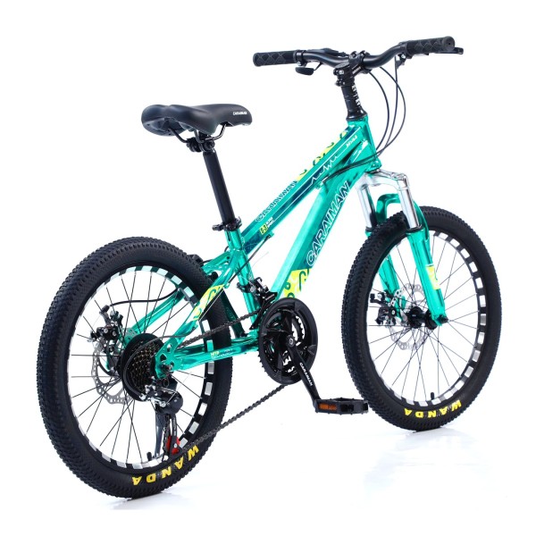 Bicicletă Caraiman, roți 20, cadru oțel, frâne pe disc, 20 CR Verde Bicicletă Caraiman, roți 20, cadru oțel, frâne pe disc, 20 CR Verde