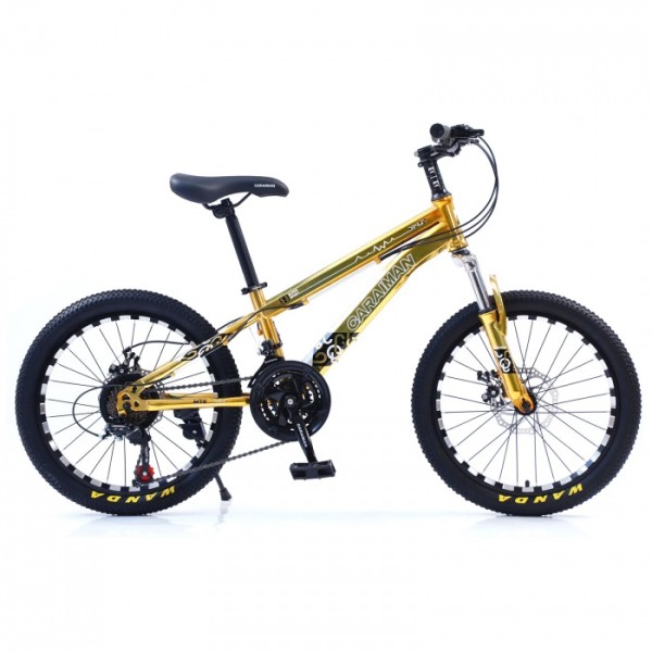 Bicicletă Caraiman, roți 20, cadru oțel, frâne pe disc, 20 CR Auriu Bicicletă Caraiman, roți 20, cadru oțel, frâne pe disc, 20 CR Auriu
