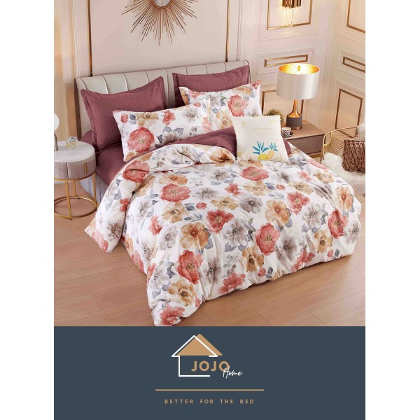 Set Lenjerie Eleganta 6 piese cu elastic din Bumbac Finet, Cearceaf de pat 180x200cm, Pat 2 Persoane, LJ-83 Set Lenjerie Eleganta 6 piese cu elastic din Bumbac Finet, Cearceaf de pat 180x200cm, Pat 2 Persoane, LJ-83