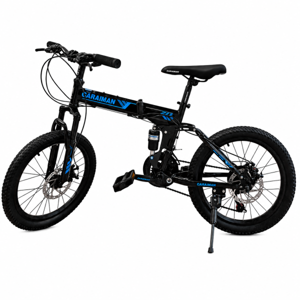 Bicicletă Caraiman, 20ZD, pliabilă, roți 20 inch, cu dublă suspensie, frâne pe disc, ALBASTRU 20ZD3 Bicicletă Caraiman, 20ZD, pliabilă, roți 20 inch, cu dublă suspensie, frâne pe disc, ALBASTRU 20ZD3