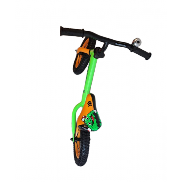 Bicicleta de echilibru Caraiman DS Bike roti 12” verde-portocaliu sa ergonomica BFPT1