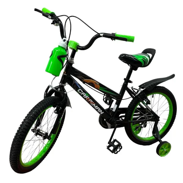 Bicicleta Caraiman 18J, Albastra, cu Roti 18 inch, Roti Ajutatoare, Suport Sticla Apa, pentru copii cu varsta intre 5-8 ani