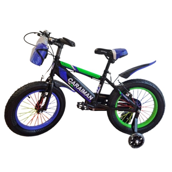 Bicicleta 12 inch Caraiaman ,Roti ajutatoare silicon , Frane V-break 12 HM Albastru