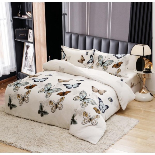 Lenjerie Cocolino 4 piese cu elastic pentru pat dublu 180X200 LCCF14 Lenjerie Cocolino 4 piese cu elastic pentru pat dublu 180X200 LCCF14