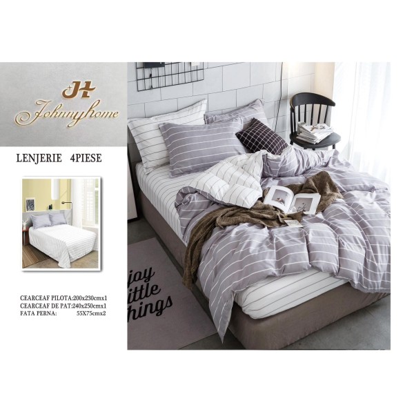 Lenjerie de Pat dublu, Bumbac Satinat Superior,4 Piese Cearceaf de pat 240 x 250 cm, Cearceaf pilota 200 x 230 cm, 2 fete de perna 55 x 75 cm, A50-2 Lenjerie de Pat dublu, Bumbac Satinat Superior,4 Piese Cearceaf de pat 240 x 250 cm, Cearceaf pilota 200 x 230 cm, 2 fete de perna 55 x 75 cm, A50-2