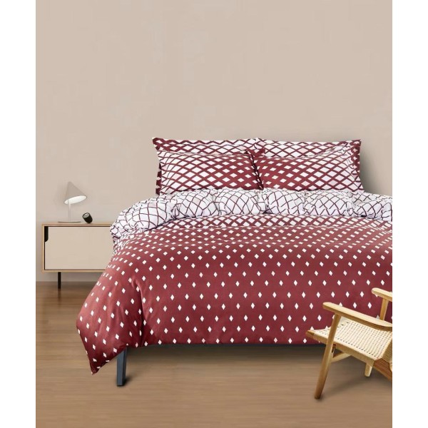 Lenjerie de Pat dublu, Bumbac Satinat Superior,4 Piese Cearceaf de pat 240 x 250 cm, A50-11 Lenjerie de Pat dublu, Bumbac Satinat Superior,4 Piese Cearceaf de pat 240 x 250 cm, A50-11