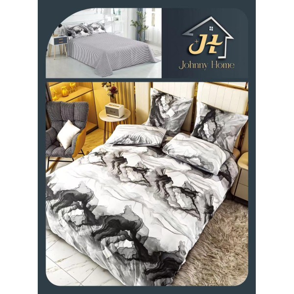 Lenjerie de Pat dublu, Bumbac Satinat Superior,4 Piese Cearceaf de pat 240 x 250 cm, A50-40 Lenjerie de Pat dublu, Bumbac Satinat Superior,4 Piese Cearceaf de pat 240 x 250 cm, A50-40