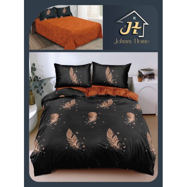 Lenjerie de Pat dublu, Bumbac Satinat Superior,4 Piese Cearceaf de pat 240 x 250 cm, A50-46 Lenjerie de Pat dublu, Bumbac Satinat Superior,4 Piese Cearceaf de pat 240 x 250 cm, A50-46