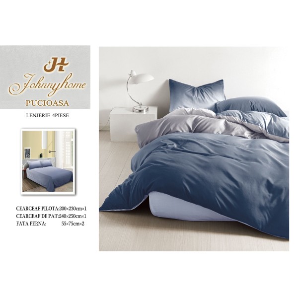 Lenjerie de Pat dublu, Bumbac Satinat Superior,4 Piese Cearceaf de pat 240 x 250 cm, A50-50 Lenjerie de Pat dublu, Bumbac Satinat Superior,4 Piese Cearceaf de pat 240 x 250 cm, A50-50