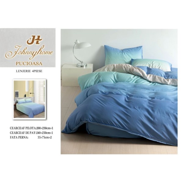 Lenjerie de Pat dublu, Bumbac Satinat Superior,4 Piese Cearceaf de pat 240 x 250 cm, A50-53 Lenjerie de Pat dublu, Bumbac Satinat Superior,4 Piese Cearceaf de pat 240 x 250 cm, A50-53