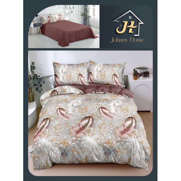 Lenjerie de Pat dublu, Bumbac Satinat Superior,4 Piese Cearceaf de pat 240 x 250 cm, A50-72 Lenjerie de Pat dublu, Bumbac Satinat Superior,4 Piese Cearceaf de pat 240 x 250 cm, A50-72