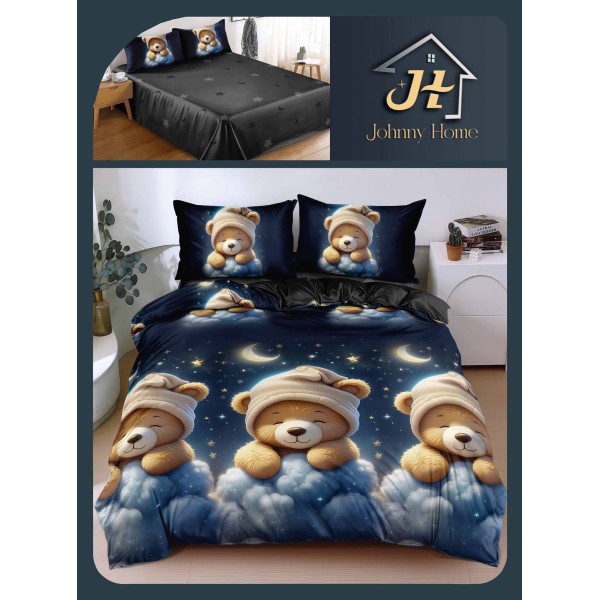 Lenjerie de Pat dublu, Bumbac Satinat Superior,4 Piese Cearceaf de pat 240 x 250 cm, A50-81 Lenjerie de Pat dublu, Bumbac Satinat Superior,4 Piese Cearceaf de pat 240 x 250 cm, A50-81
