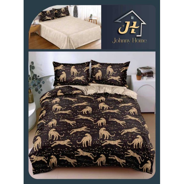 Lenjerie de Pat dublu, Bumbac Satinat Superior,4 Piese Cearceaf de pat 240 x 250 cm, A50-84 Lenjerie de Pat dublu, Bumbac Satinat Superior,4 Piese Cearceaf de pat 240 x 250 cm, A50-84
